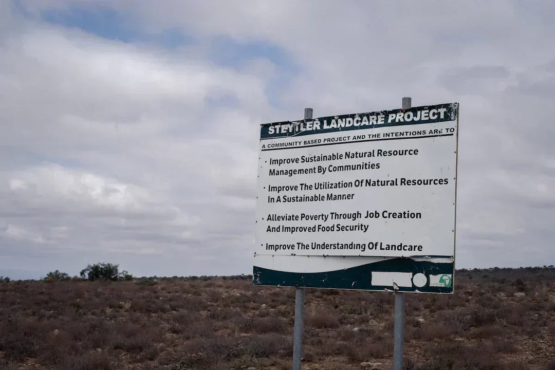 Old Sign for a Landcare Project in Steytlerville South Africa