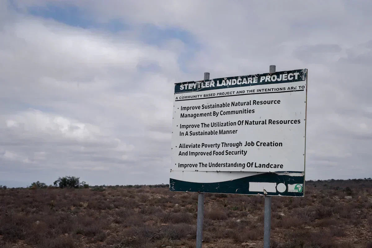 Old Sign for a Landcare Project in Steytlerville South Africa