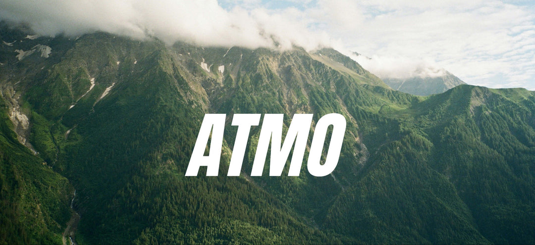 Mountain landscape with ATMO logo. Ultra Trail Mountains 