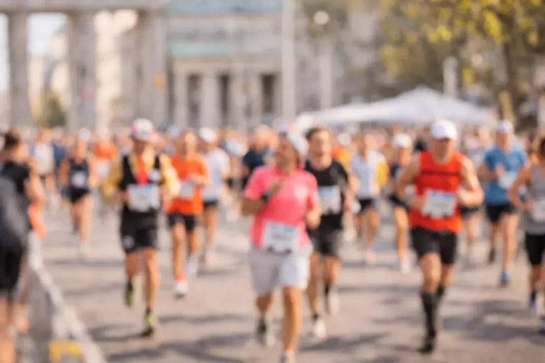 Blurred half marathon picture