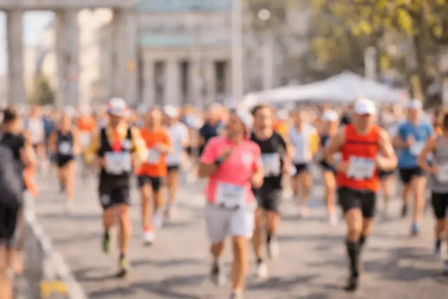 Blurred half marathon picture