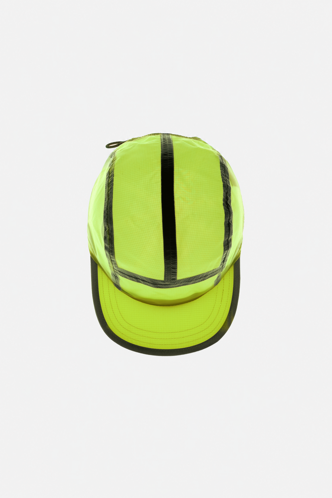 Lievre Running apple green performance running cap, lightweight technical fabric with adjustable back cord and "Engineered for the Art of Running" text on the side panel.