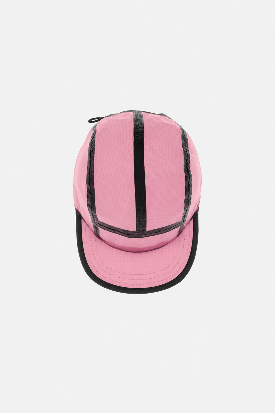 Lievre Running soft pink performance running cap, lightweight technical fabric with adjustable back cord and "Engineered for the Art of Running" text on the side panel.
