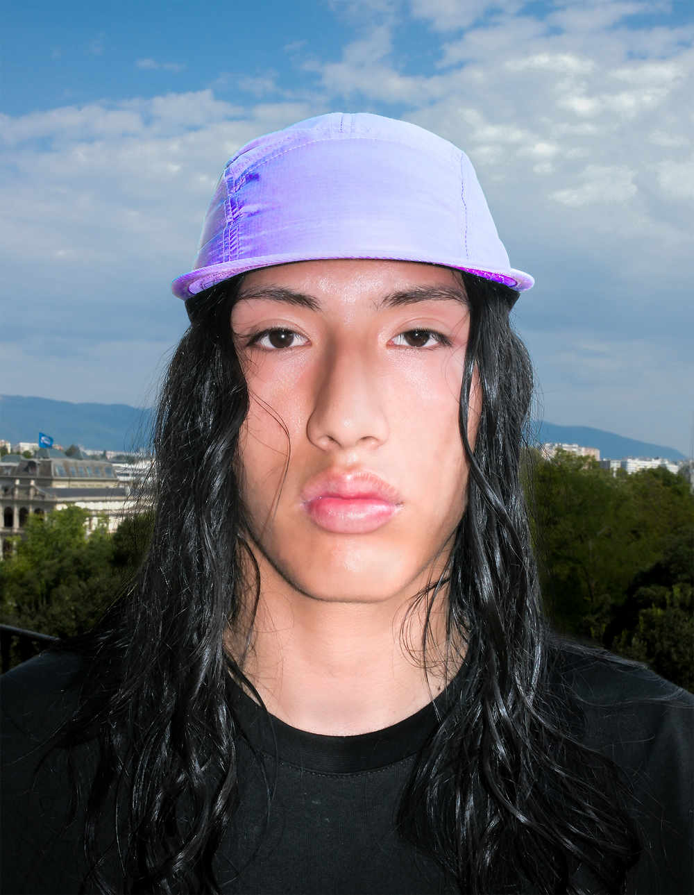 Lievre Running lavender performance running cap, lightweight technical fabric with adjustable back cord and "Engineered for the Art of Running" text on the side panel.