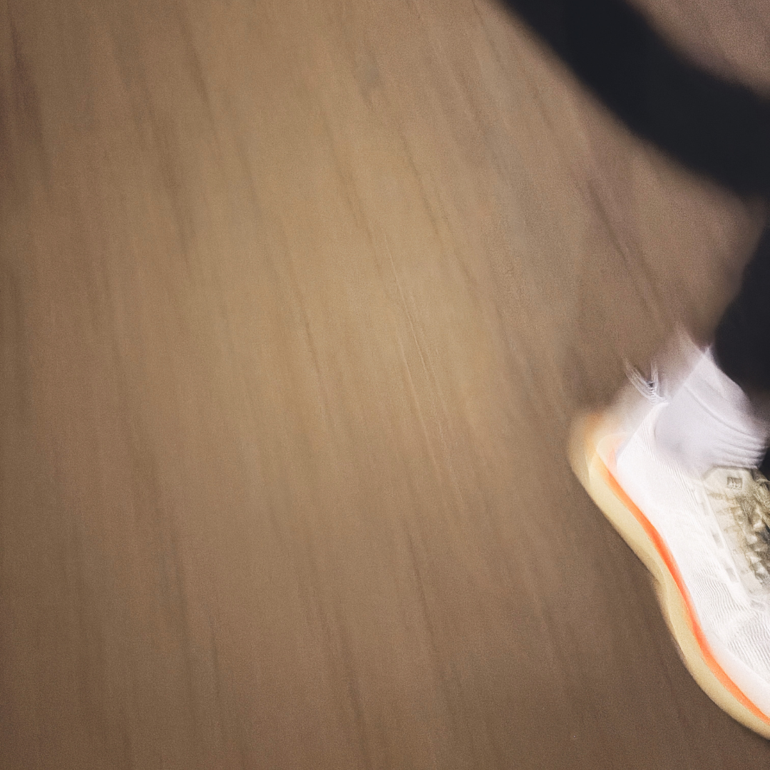4T2 - weekdays running shoe in new vintage white with dual density midsole and durable outsole.