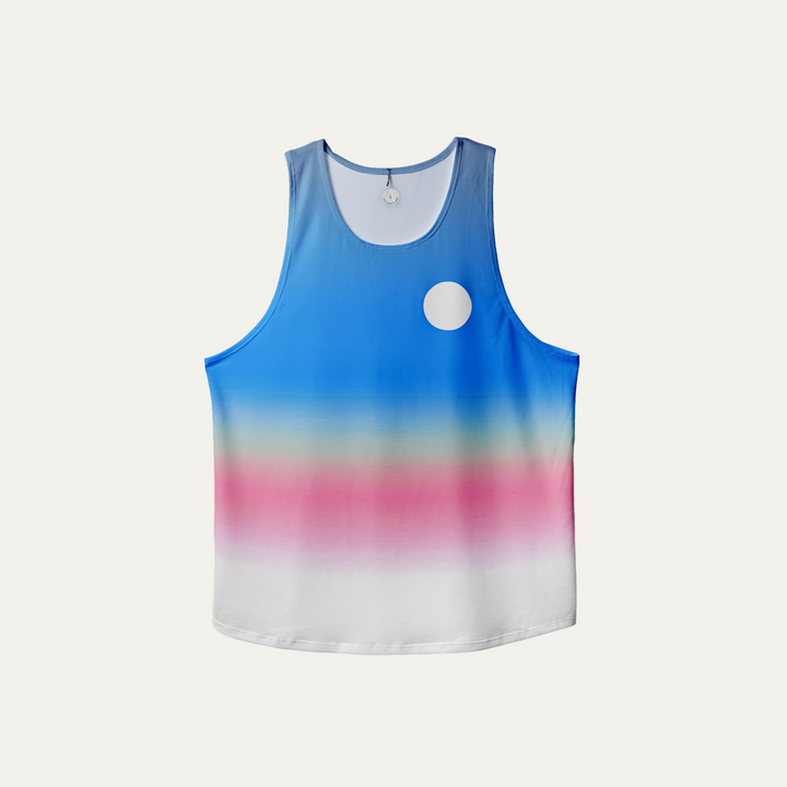 Participation Layer Cake Singlet displaying a stylish design, perfect for running and training.