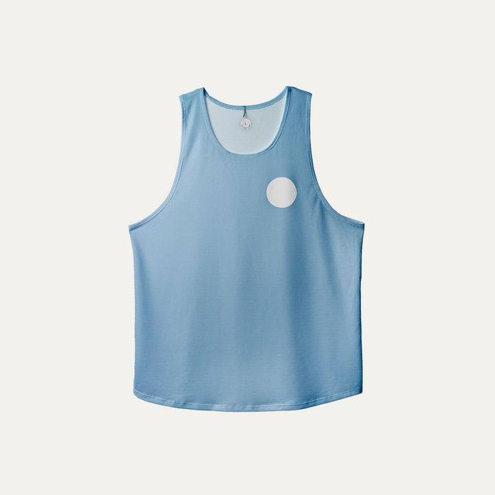Participation All Majors Singlet featuring a horse design with representations of major marathons.