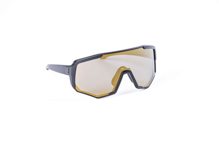 Black Nita 2 performance eyewear from Coast Optics with clear Cat 0 lens and more, Bio-TR90 frame shown alone in a neutral studio setting, available in multiple colours.