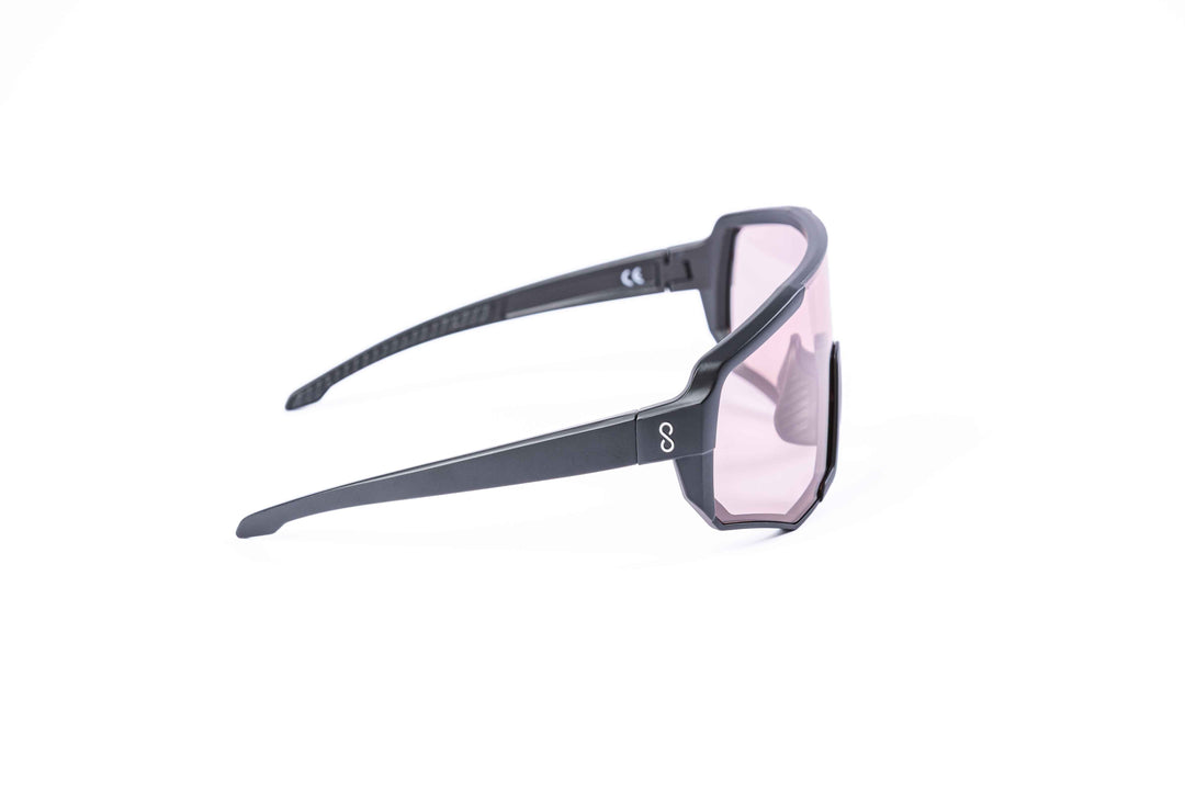 Black Nita 2 performance eyewear from Coast Optics with clear Cat 0 lens and more, Bio-TR90 frame shown alone in a neutral studio setting, available in multiple colours.