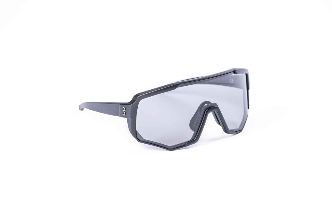 Black Nita 2 performance eyewear from Coast Optics with clear Cat 0 lens and more, Bio-TR90 frame shown alone in a neutral studio setting, available in multiple colours.