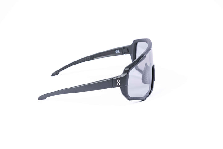 Black Nita 2 performance eyewear from Coast Optics with clear Cat 0 lens and more, Bio-TR90 frame shown alone in a neutral studio setting, available in multiple colours.