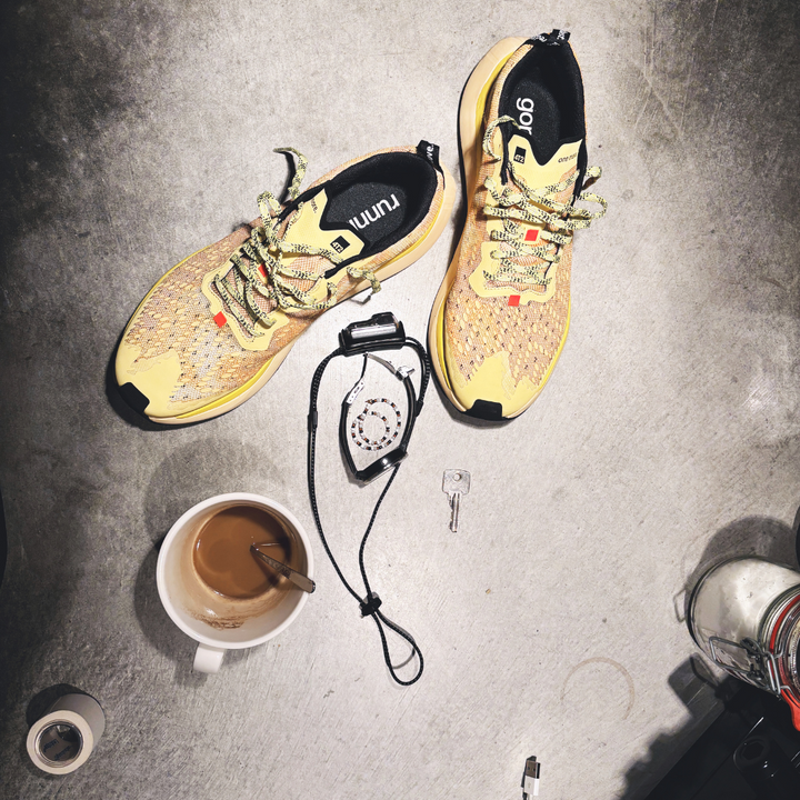 4T2 one more running shoes in yellow color featuring a lightweight design and grippy outsole.