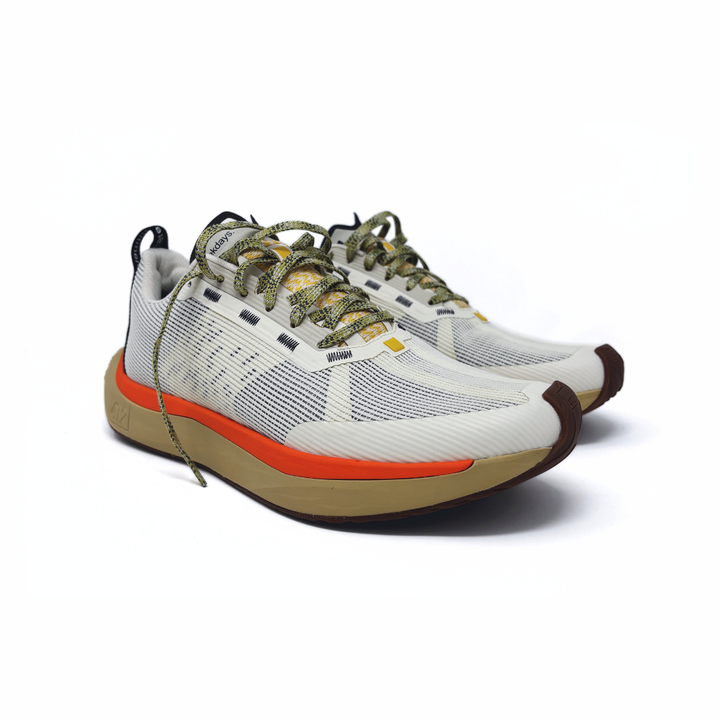 4T2 - weekdays running shoe in new vintage white with dual density midsole and durable outsole.