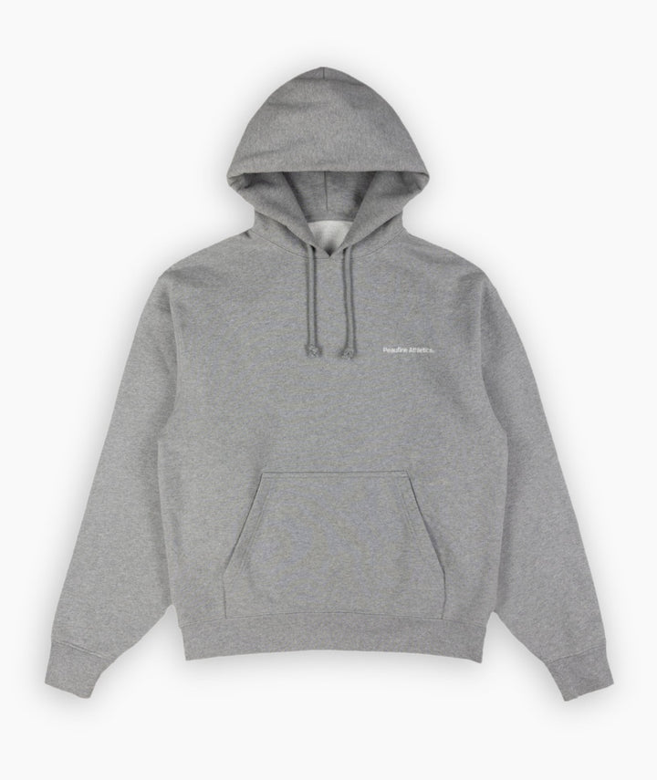 Peaufine Athletics Heavyweight Hoodie Mediterranean Running Club Heather Grey — lifestyle