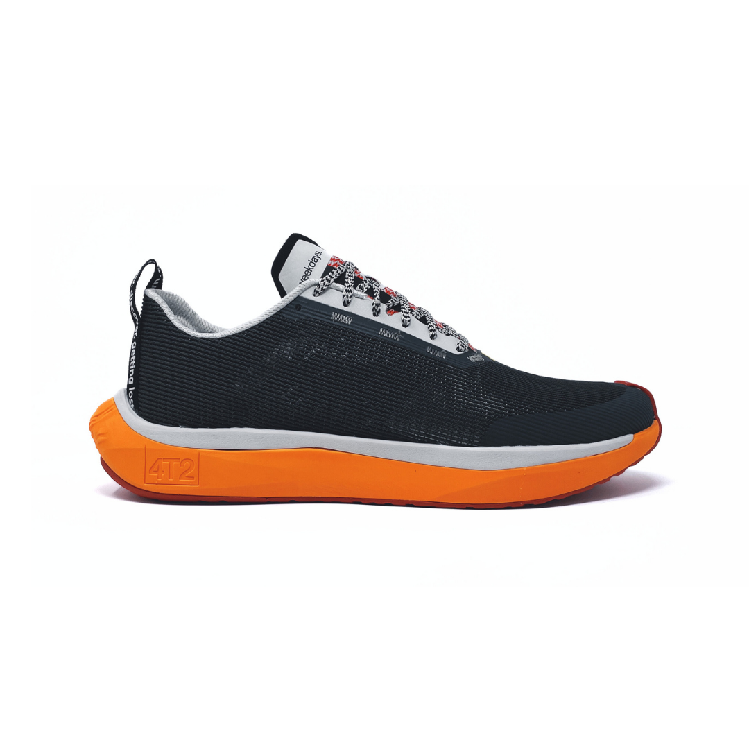 4T2 weekdays running shoes showcasing a comfortable and neutral design with a wider base for stability.