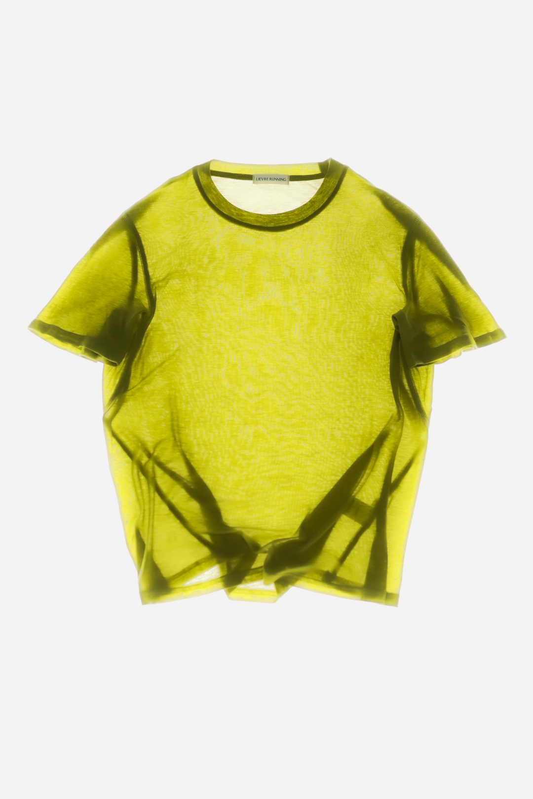 Lievre Running Lyocell Apple Green T-shirt, sustainably sourced Lyocell fabric in a minimal silhouette designed for running and everyday movement.