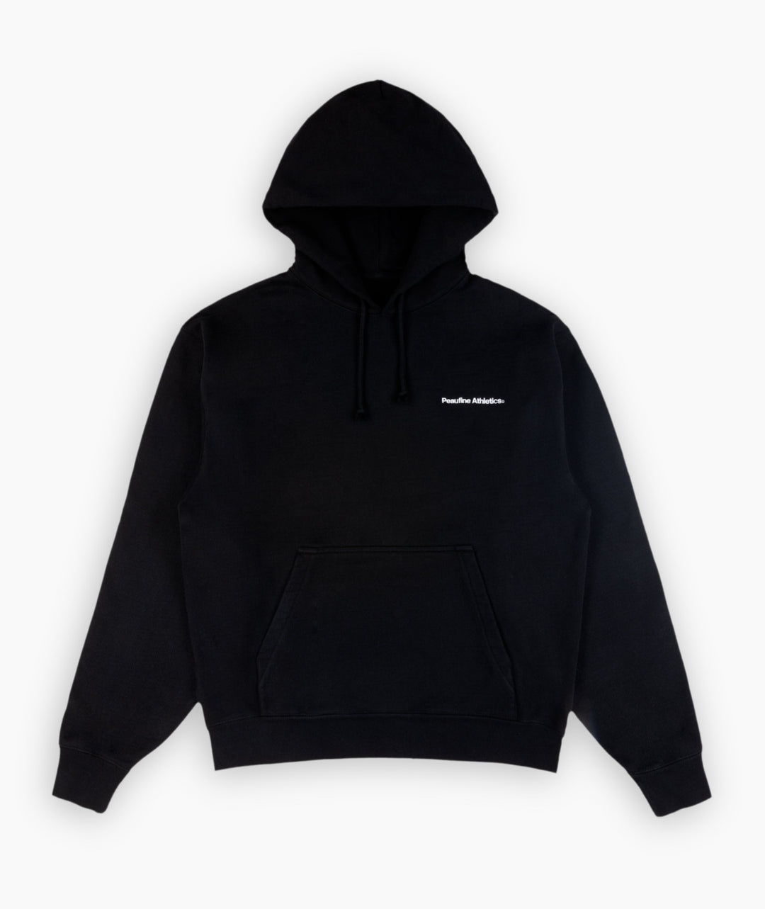 Peaufine Athletics Heavyweight Hoodie Black Reflective — lifestyle
