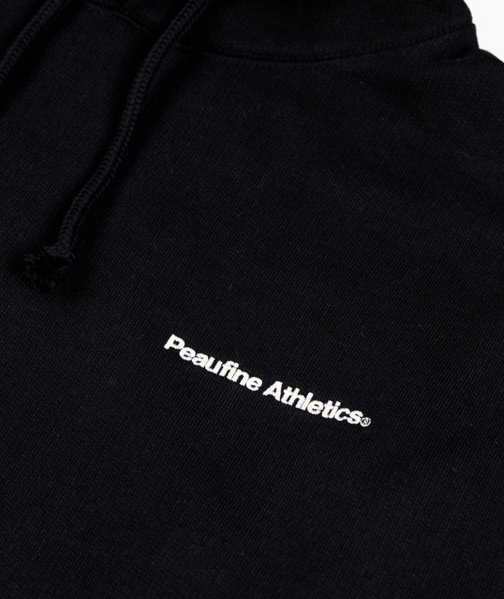 Peaufine Athletics Heavyweight Hoodie Black — detail