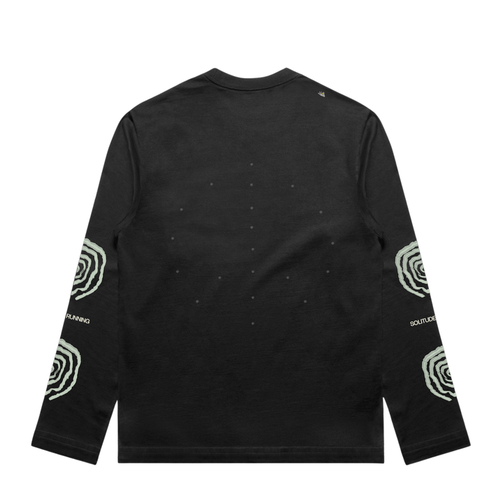 Nowhere Somewhere Mid Fuzz Long Sleeve in black