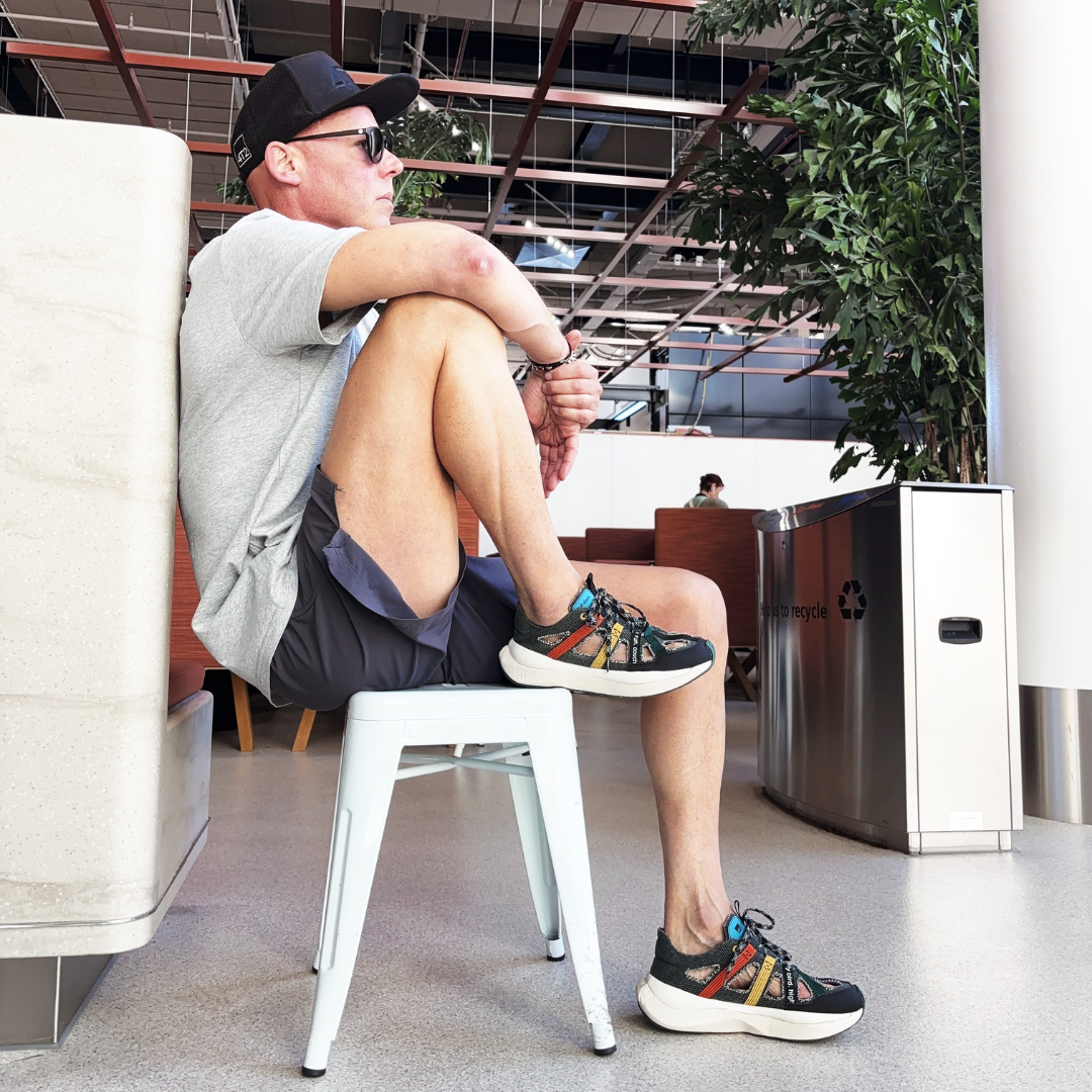 4T2 offdays sandal in a relaxed style featuring a unique upper design and adaptive cutouts for breathability.