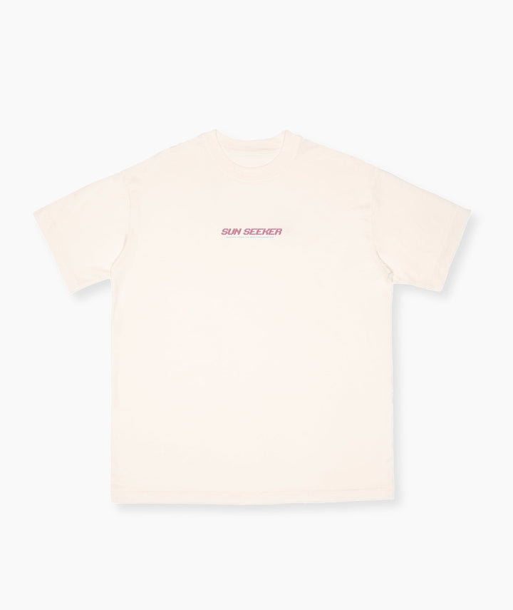Peaufine Athletics - Oversize Organic T Shirt Soft White Sun Seeker FW26