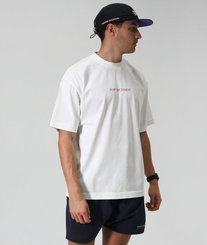 Oversize Organic T Shirt Soft White Sun Seeker FW26