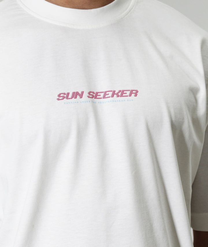 Oversize Organic T Shirt Soft White Sun Seeker FW26