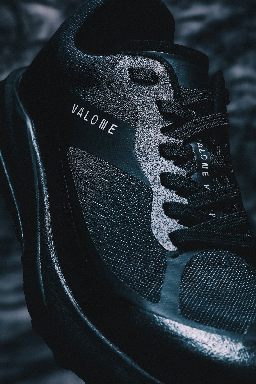 Black Valone Rave Arnev trail running shoes with Vibram® Megagrip sole