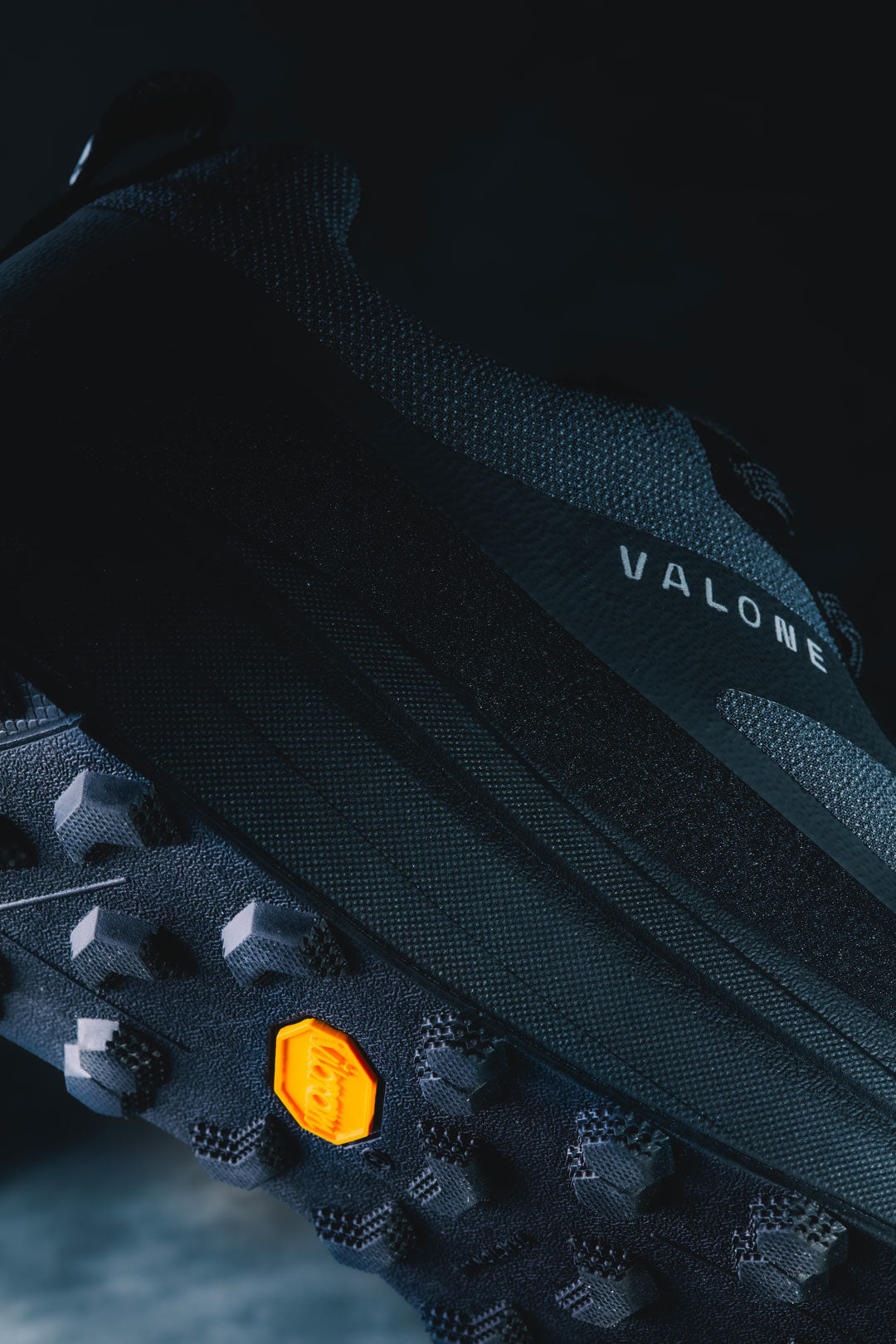 Black Valone Rave Arnev trail running shoes with Vibram® Megagrip sole