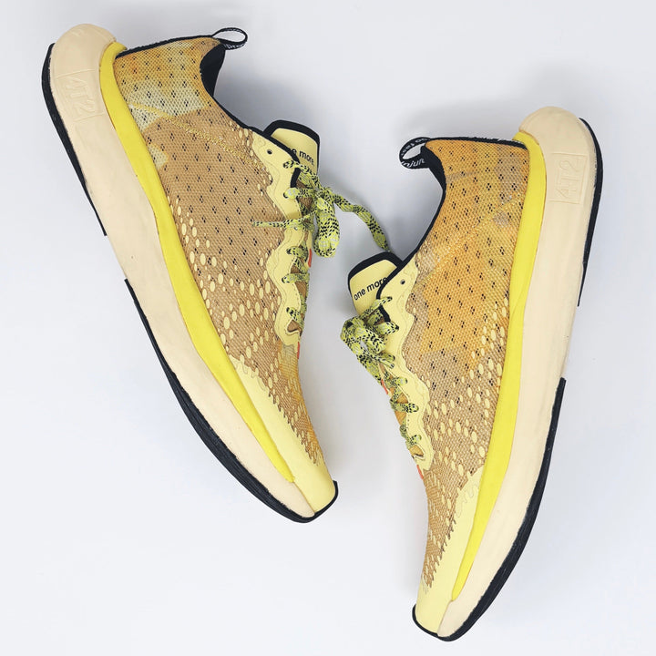 4T2 one more running shoes in yellow color featuring a lightweight design and grippy outsole.