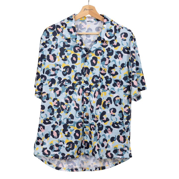 Pamera Leopard Running Shirt with technical fabric made to run and trail run
