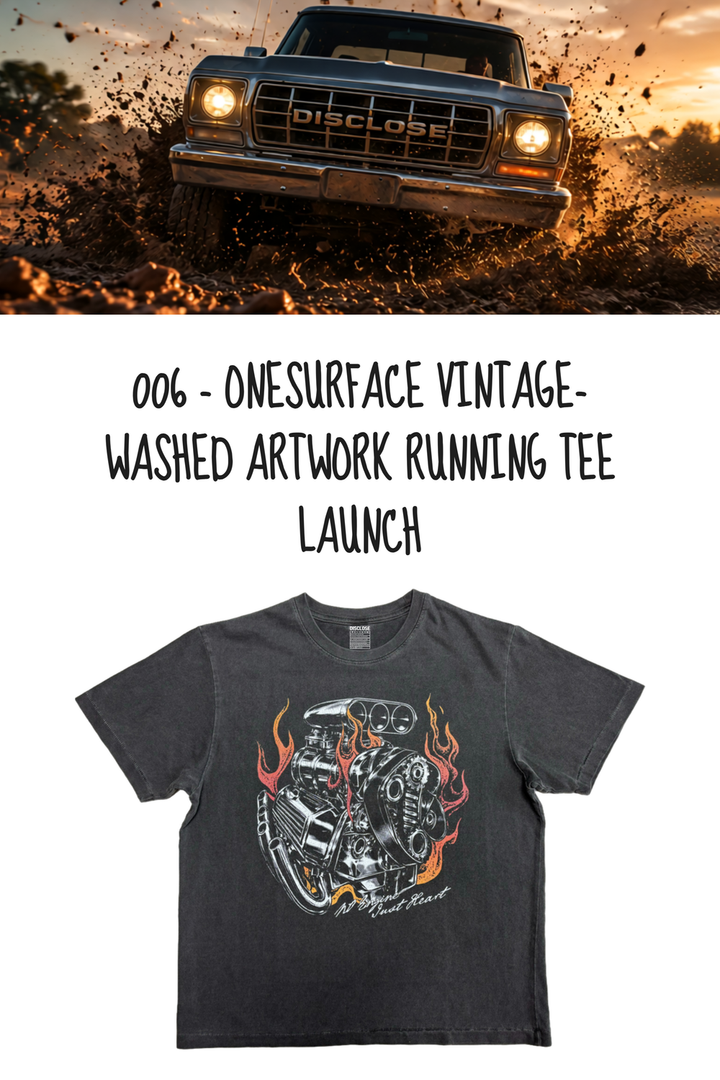 Disclose 006 Onesurface Tee Engine in Vintage Black