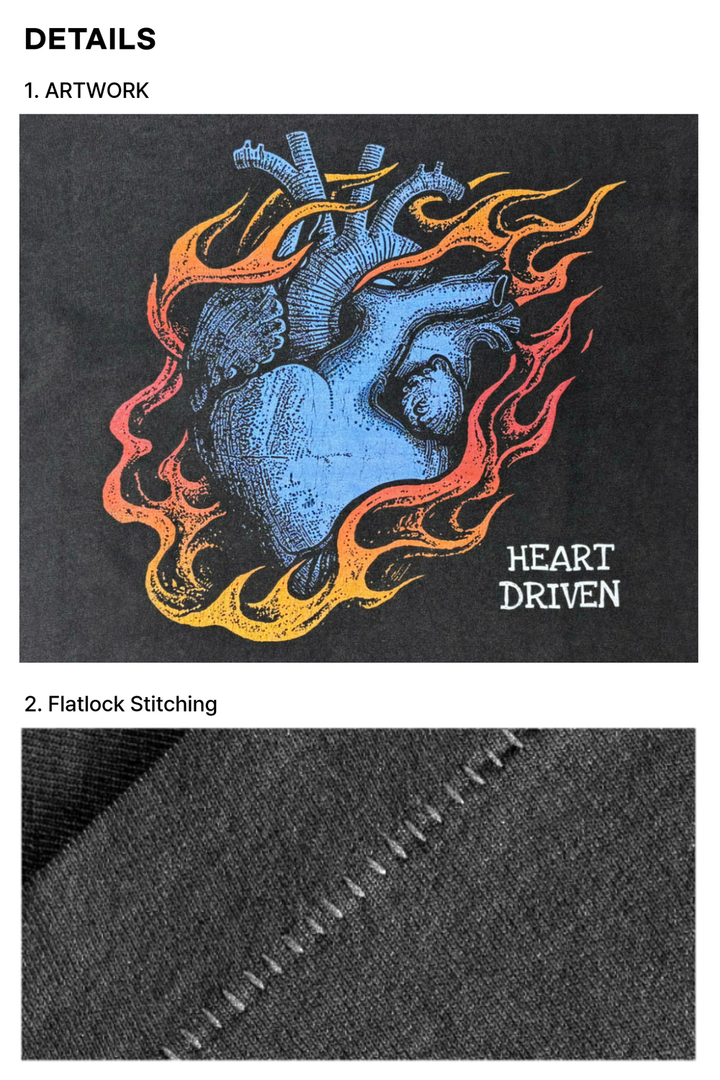Disclose 006 Onesurface Tee Heart in Vintage Black