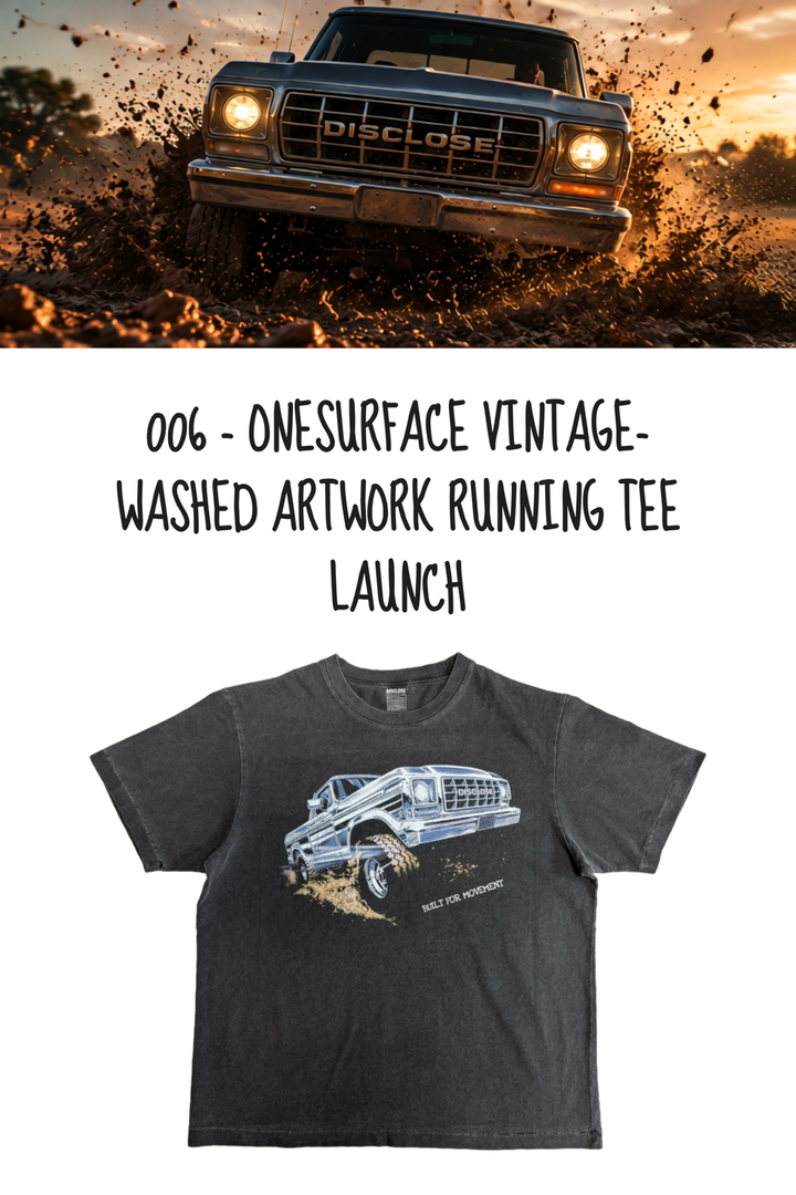 Disclose 006 Onesurface Tee Pickup Truck in Vintage Black