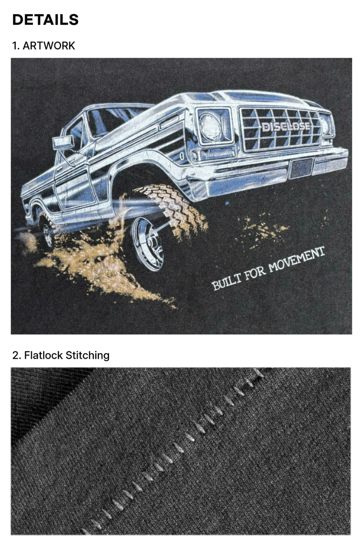Disclose 006 Onesurface Tee Pickup Truck in Vintage Black