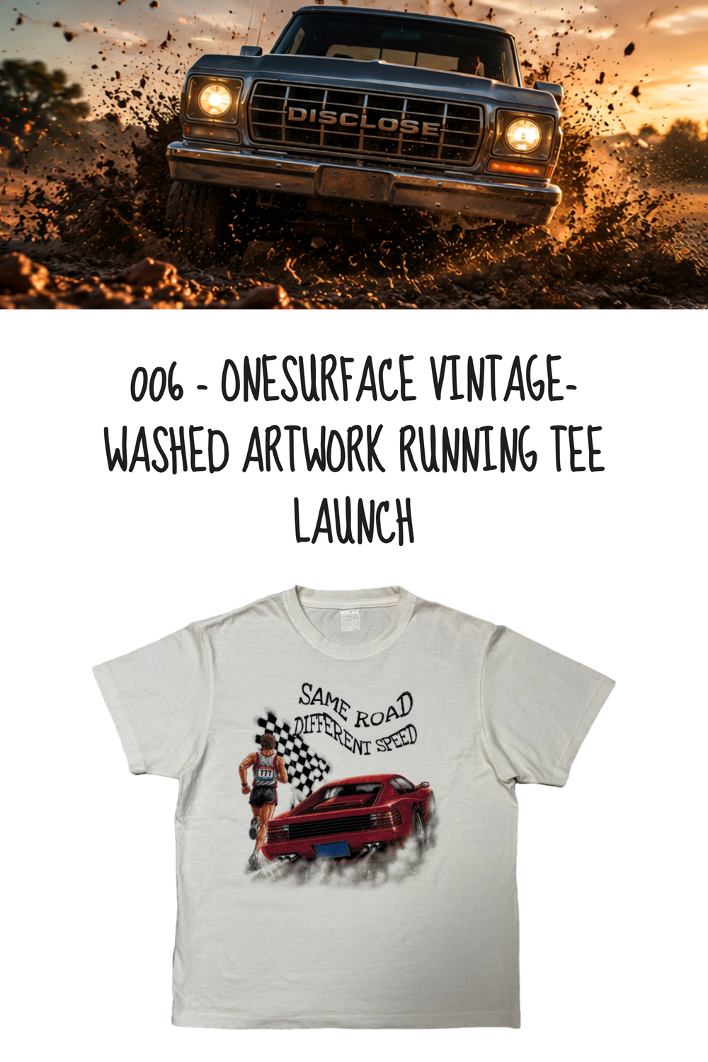 Disclose 006 Onesurface Tee Supercar in Vintage White
