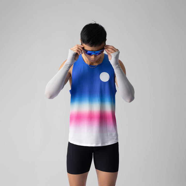 Participation Layer Cake Singlet displaying a stylish design, perfect for running and training.