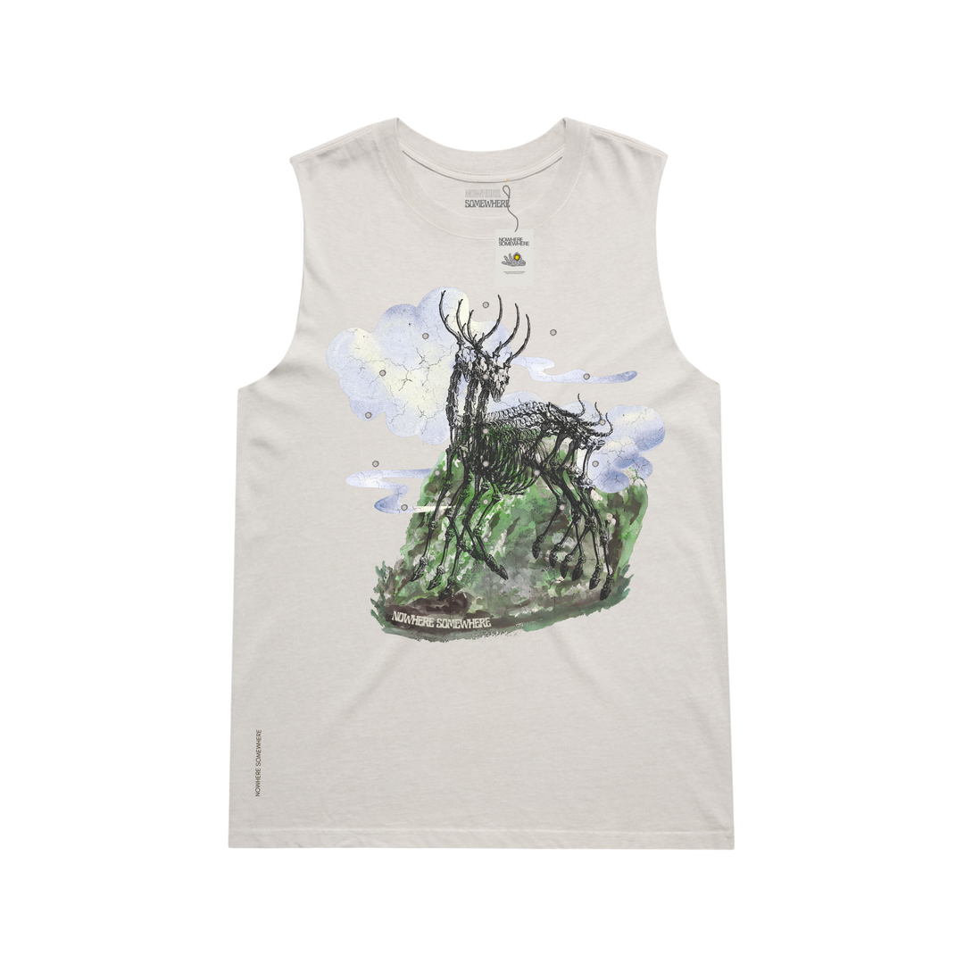 Nowhere Somewhere Antelope Tank Women’s in mushroom with boxy fit and minimalist cotton design
