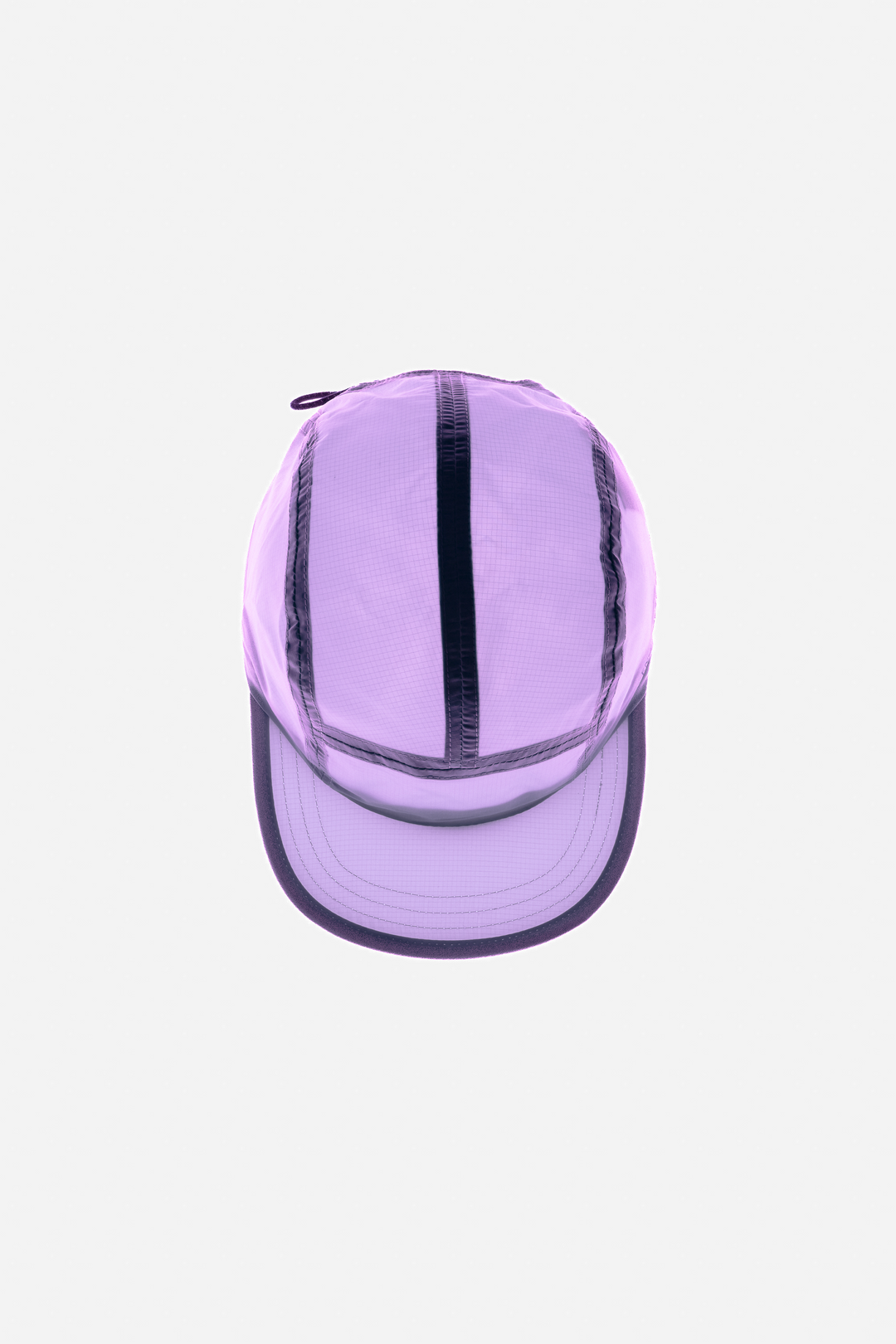 Lievre Running lavender performance running cap, lightweight technical fabric with adjustable back cord and "Engineered for the Art of Running" text on the side panel.