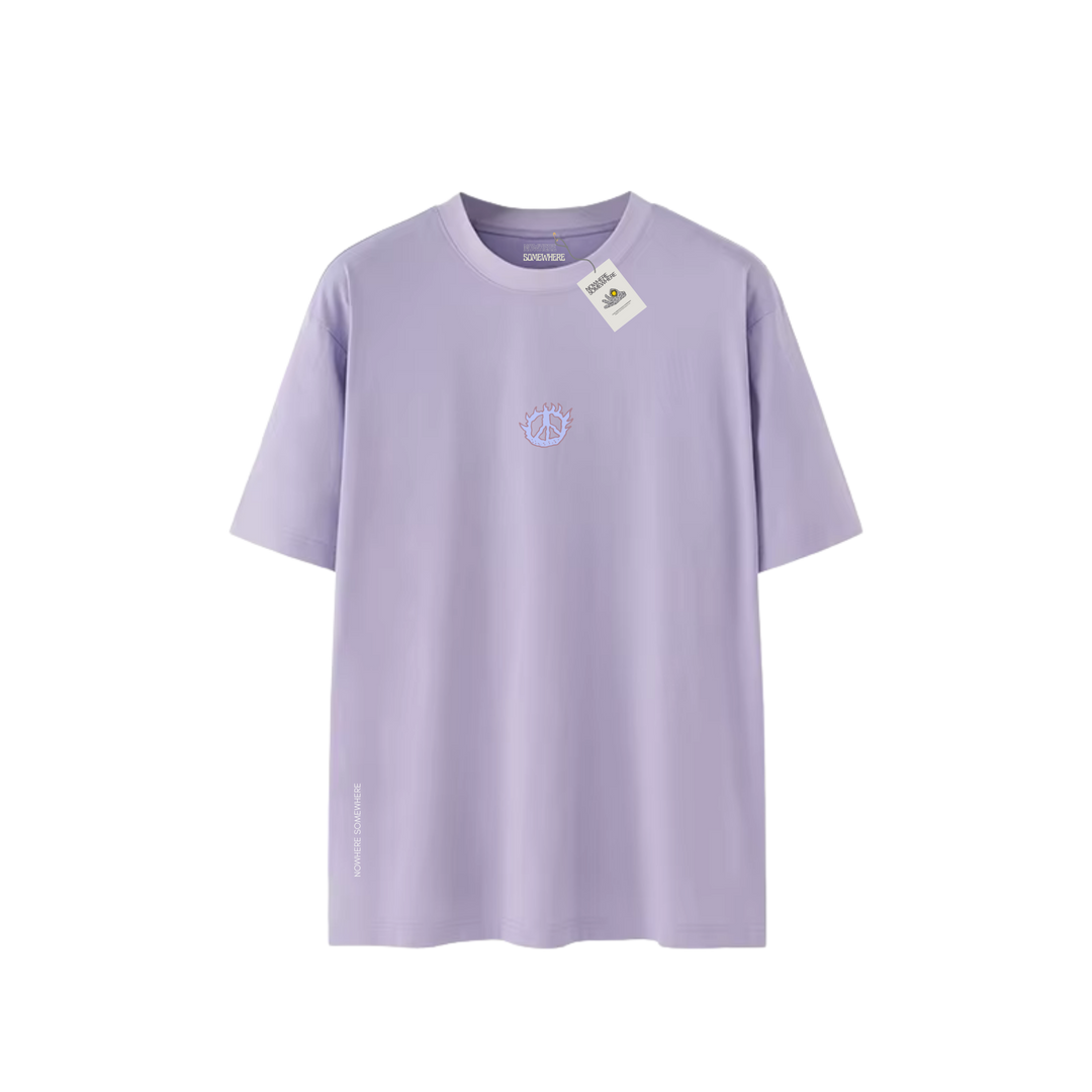 Nowhere Somewhere COOLMAX Tech Short Sleeve in early purple made from recycled COOLMAX fabric