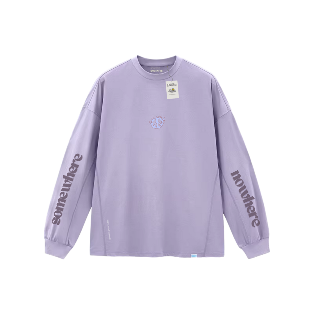 Nowhere Somewhere COOLMAX Tech Long Sleeve in sandstone with breathable all-season performance fabric
