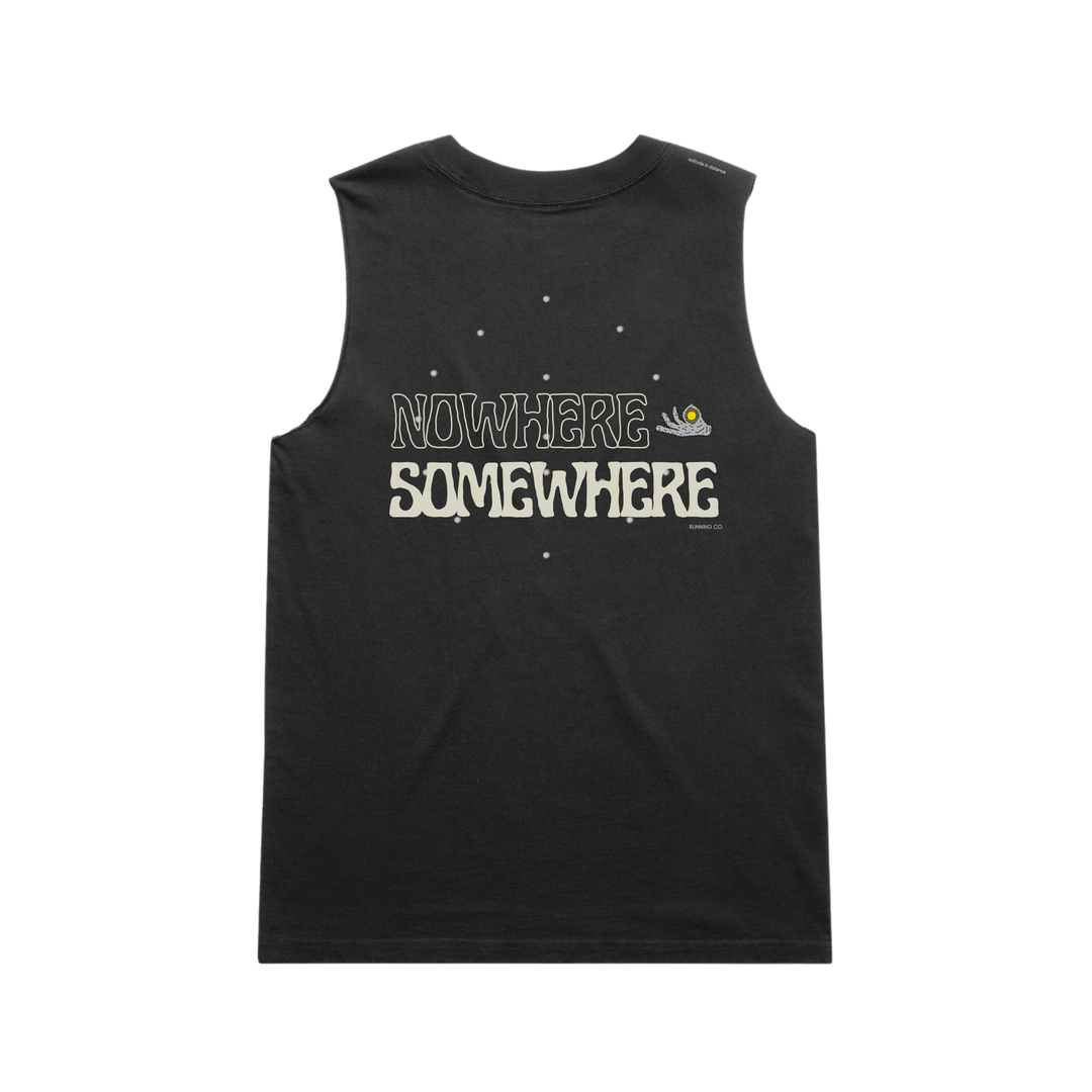 Nowhere Somewhere Core Tank Women’s in organic cotton – faded black