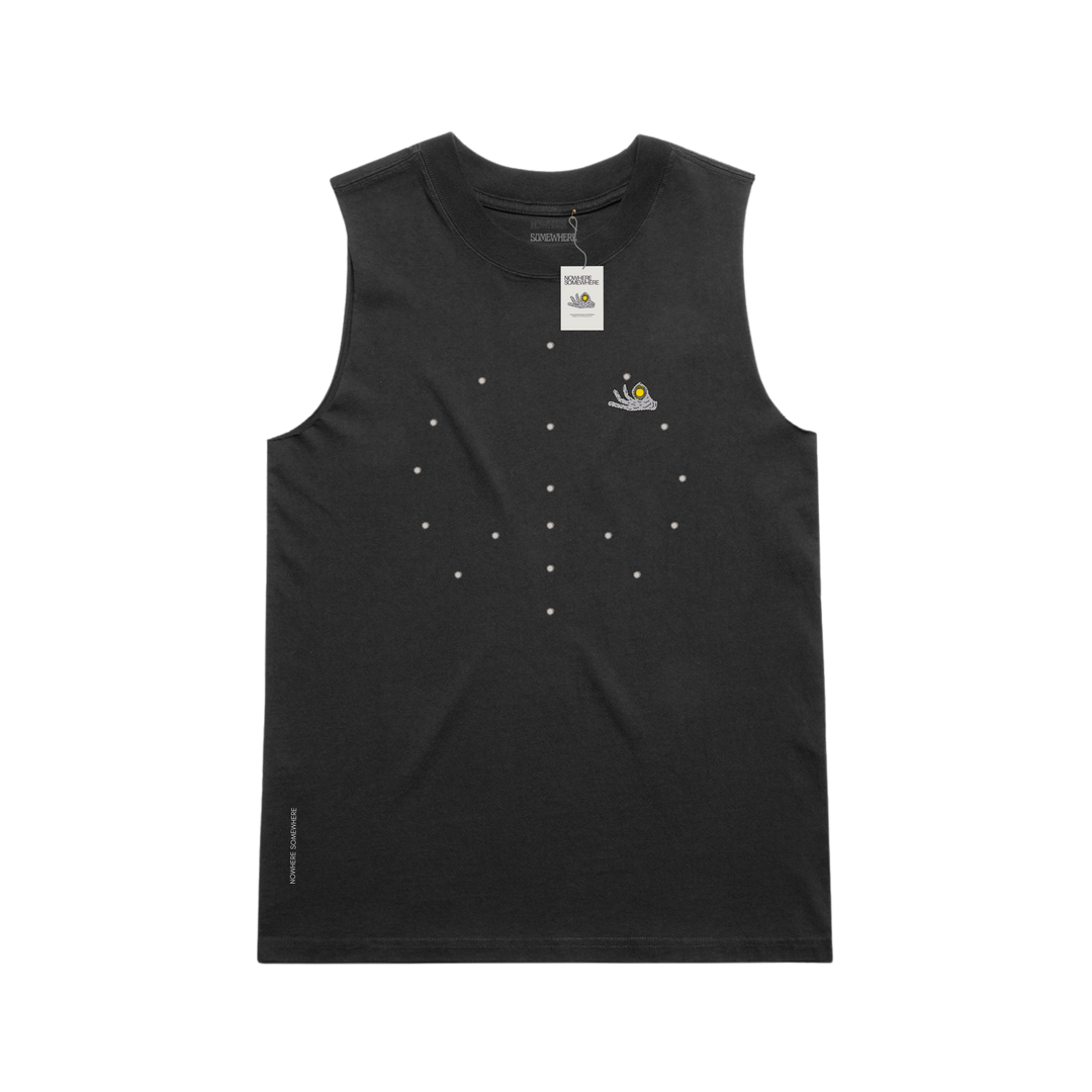 Nowhere Somewhere Core Tank Women’s in organic cotton – faded black