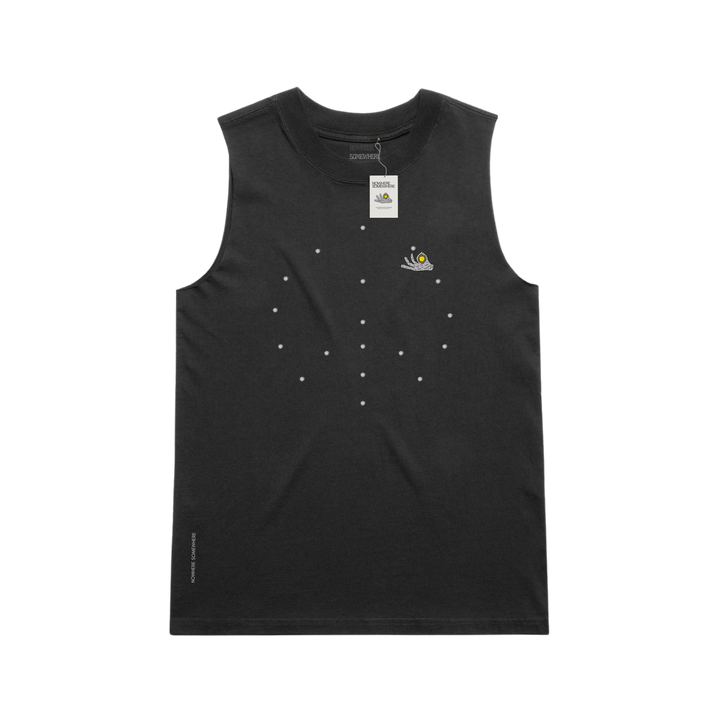 Nowhere Somewhere Core Tank Women’s in organic cotton – faded black