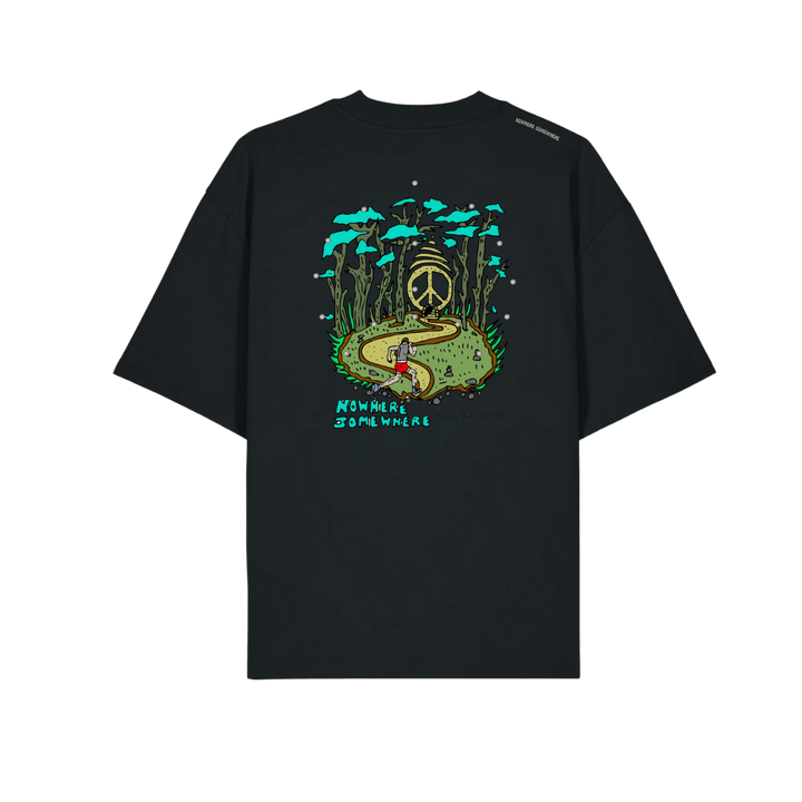 Nowhere Somewhere Peace Tee with custom artwork
