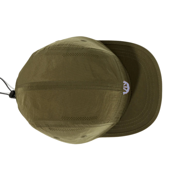 Nowhere Somewhere Ripstop Running Peace Cap in forest brown