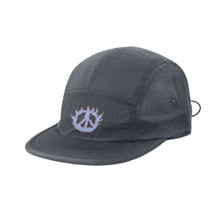 Nowhere Somewhere Ripstop Running Peace Cap in grey