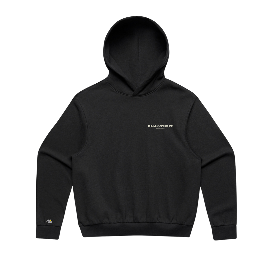 Nowhere Somewhere Running Solitude Hoodie with graphic print