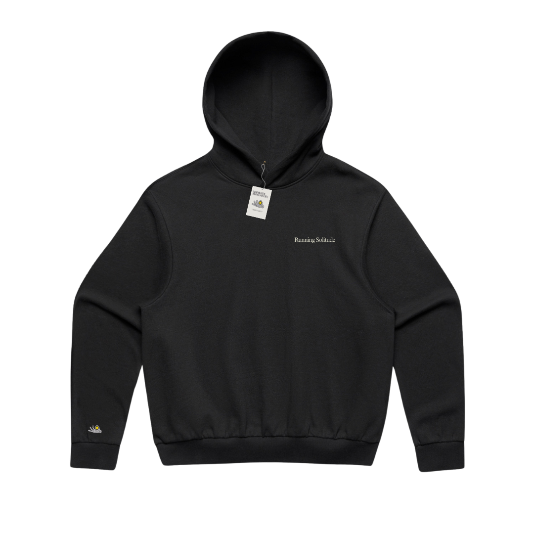 Nowhere Somewhere Running Solitude Hoodie with graphic print