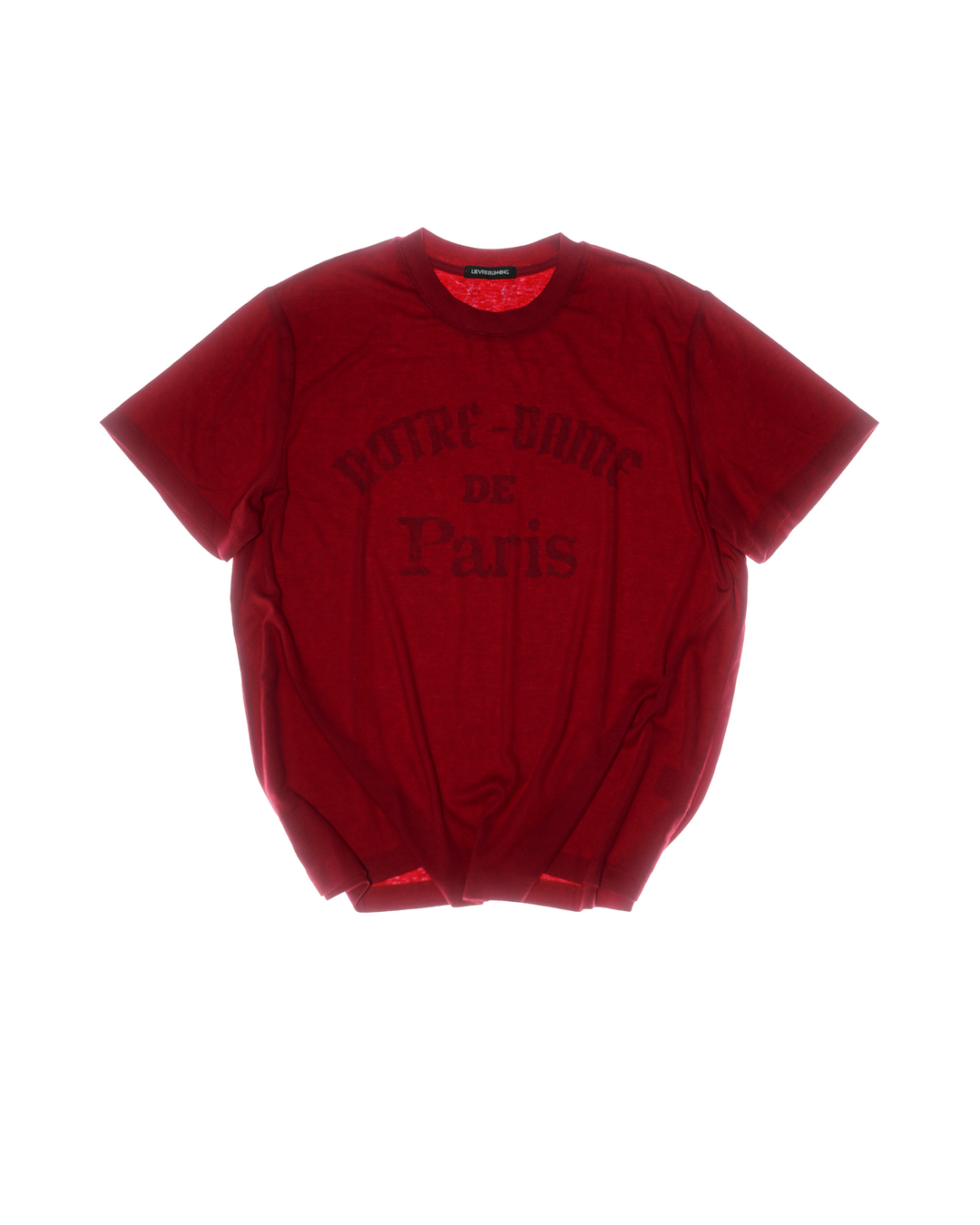 Red Print T-shirt from Lievre Running, featuring a soft fabric blend and oversized fit, perfect for casual wear.